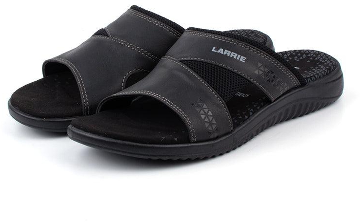 Larrie Men PU Mesh upper Slide Sandals - 5 Sizes (Black)
