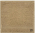 BYFT - Daffodil (Light Beige) Monogrammed Face Towel (30 x 30 Cm - Set of 6) - 500 Gsm Black Thread Letter "W"- Babystore.ae