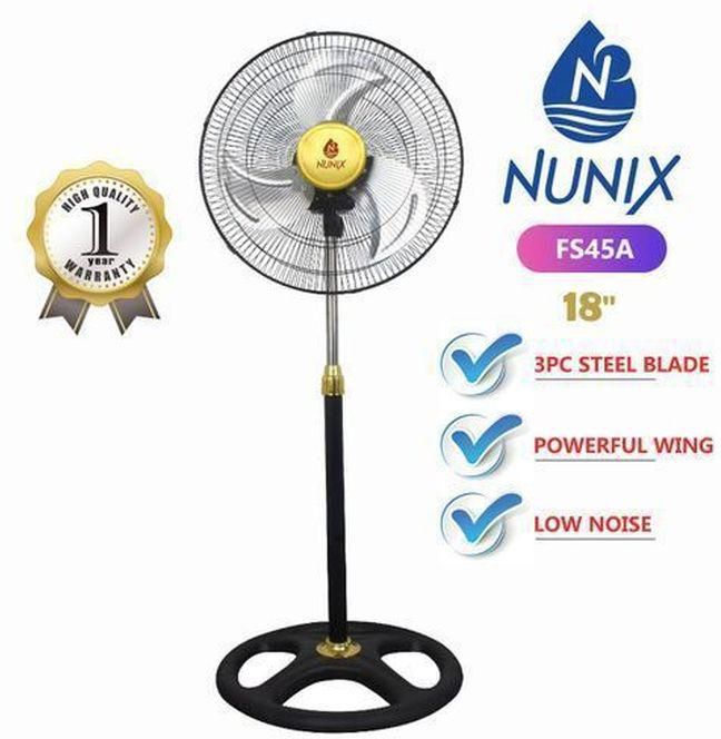 Nunix Fan , Stand, 18" - Black