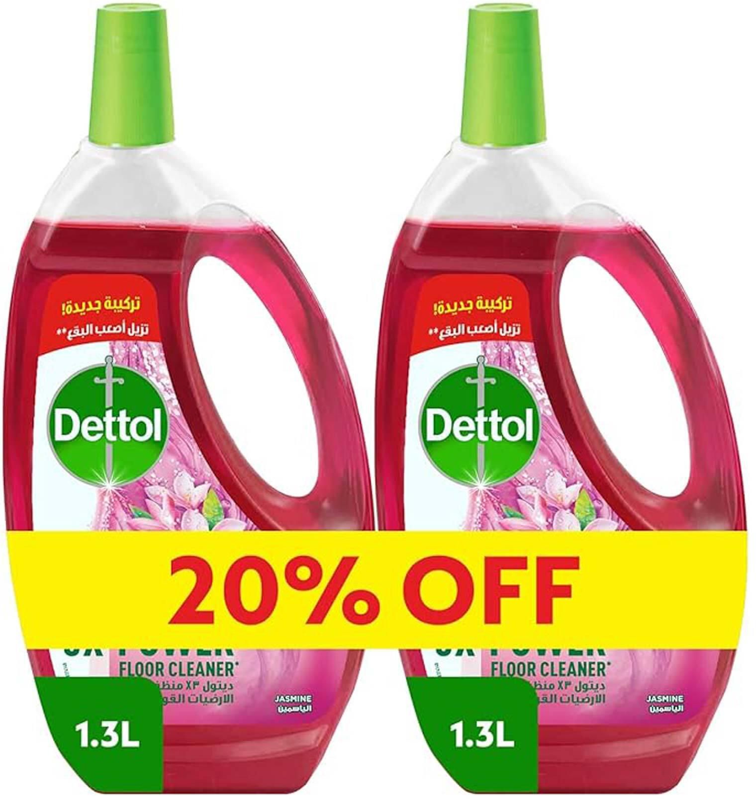 Dettol Jasmine 4 In 1 Multi Action Cleaner, 1.3 Liters - Pack of 2