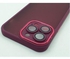 جراب بحماية كاملة وحماية زجاجية لعدسات الكاميرا لهاتف ايفون 14 برو - احمر غامق IPhone 14 Pro (6.1 Inch)