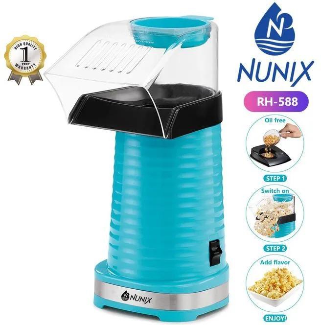 Nunix Hot Air Oil-pop Corn Maker Machine Blue S