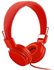 Sedectres Adjustable Foldable Kid Wired Headband Earphone Headphones With Mic Stereo Bass-red