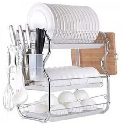 Generic 3-Tier Stainless Steel Dish Drainer Drying Rack