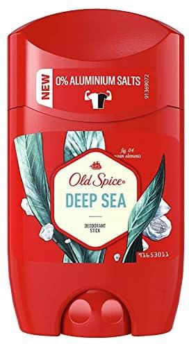 Old Spice Deep Sea Deodorant Stick for Men 50 ml, 48 Hours Freshness, 0% Aluminium Salts, No White Residue and Yellow Stains