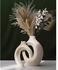 SIHIYA LIFE Arch Flower Vase Set- Off White, Medium | Modern Minimalist Flower Vase for Elegant Home Décor, Living Room Centerpiece, for Flower Arrangements| Gifting