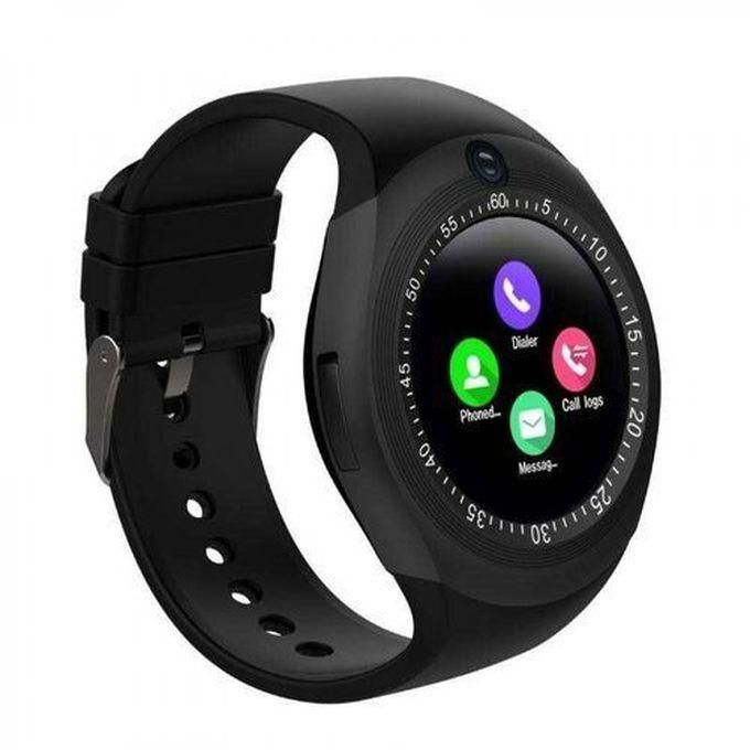 Y1 Sporty Smart Phone With Touchscreen Watch - Black