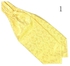 Sanwood Men's Classic Colorful Silky Satin Wedding Banquet Necktie Cravat Ascot Tie-Yellow