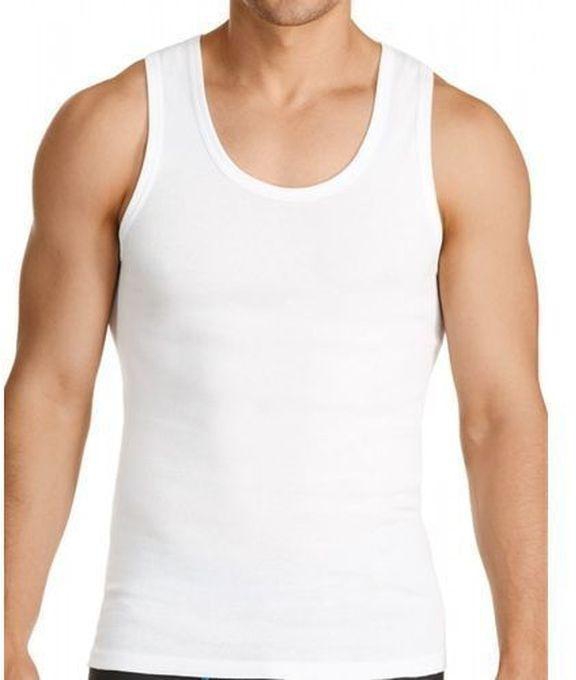 Fashion 100% Cotton Mens Fitted Vest (3Pcs) - White