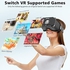 سماعة رأس VR Switch مع عدسات قابلة للتعديل ، متوافقة مع Nintendo Switch & Switch OLED Model ، نظارات الواقع الافتراضي ثلاثية الأبعاد مع أشرطة قابلة للتعديل للتبديل والتبديل OLED