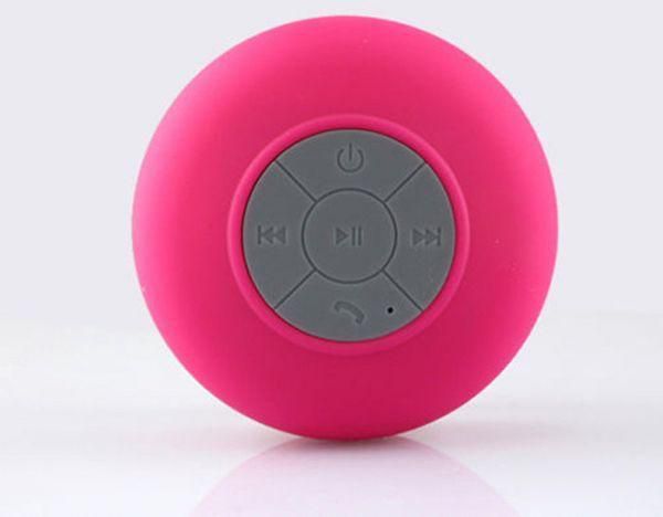 Waterproof Wireless Bluetooth Handsfree Mic Suction Speaker Shower Car Red G9 Pink
