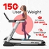 Sparnod Fitness STH-6010 Treadmill for Home Use - 40cm WiFi Touch Screen, Entertainment Apps, 6HP Motor, 150kg Capacity, 1-18.8 km/h, Auto-Incline, Foldable (Free Installation By Seller)