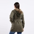 Caesar Long Chamois Woman Jacket With Hood -olive