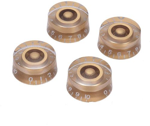 4 Pieces Speed Volume Tone Control Knobs for Gibson Les Paul Guitar Replacement Electric Guitar Parts Golden