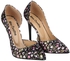 Miss Caroline Formal Shoes with Handbag for Women , Size 37 , Black , 1041