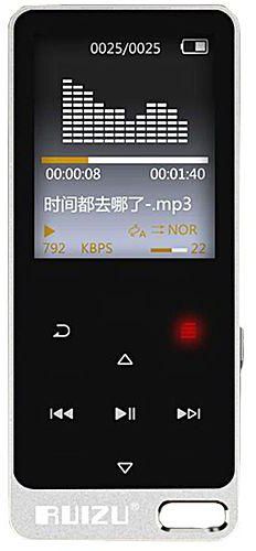 Ruizu Metal Touch Screen Hifi Mp3 Player Built-In Speaker 8Gb