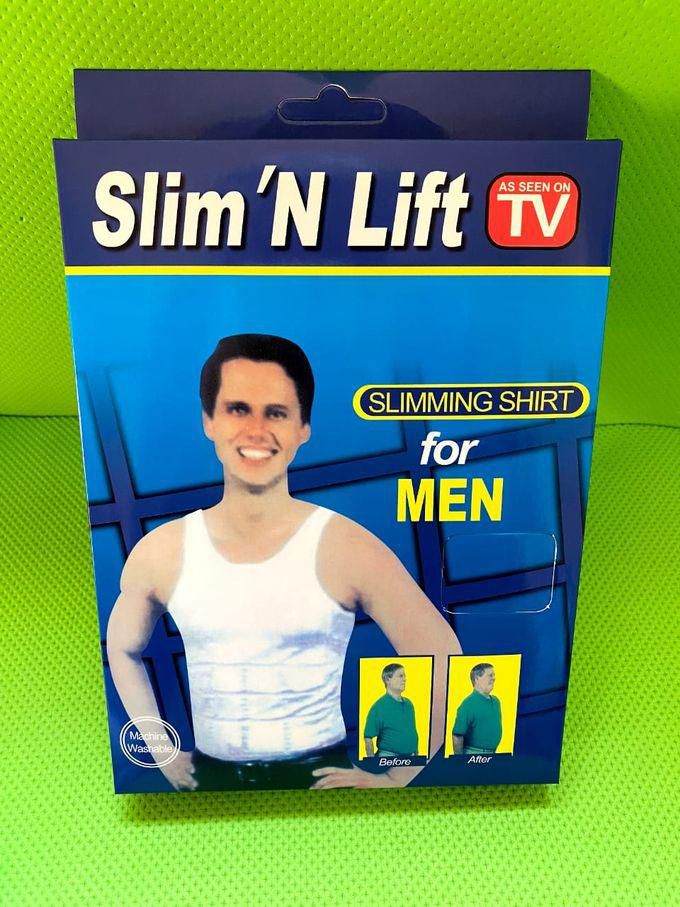 As Seen On Tv Slim 'N Lift Slimming Shirt For Men - White