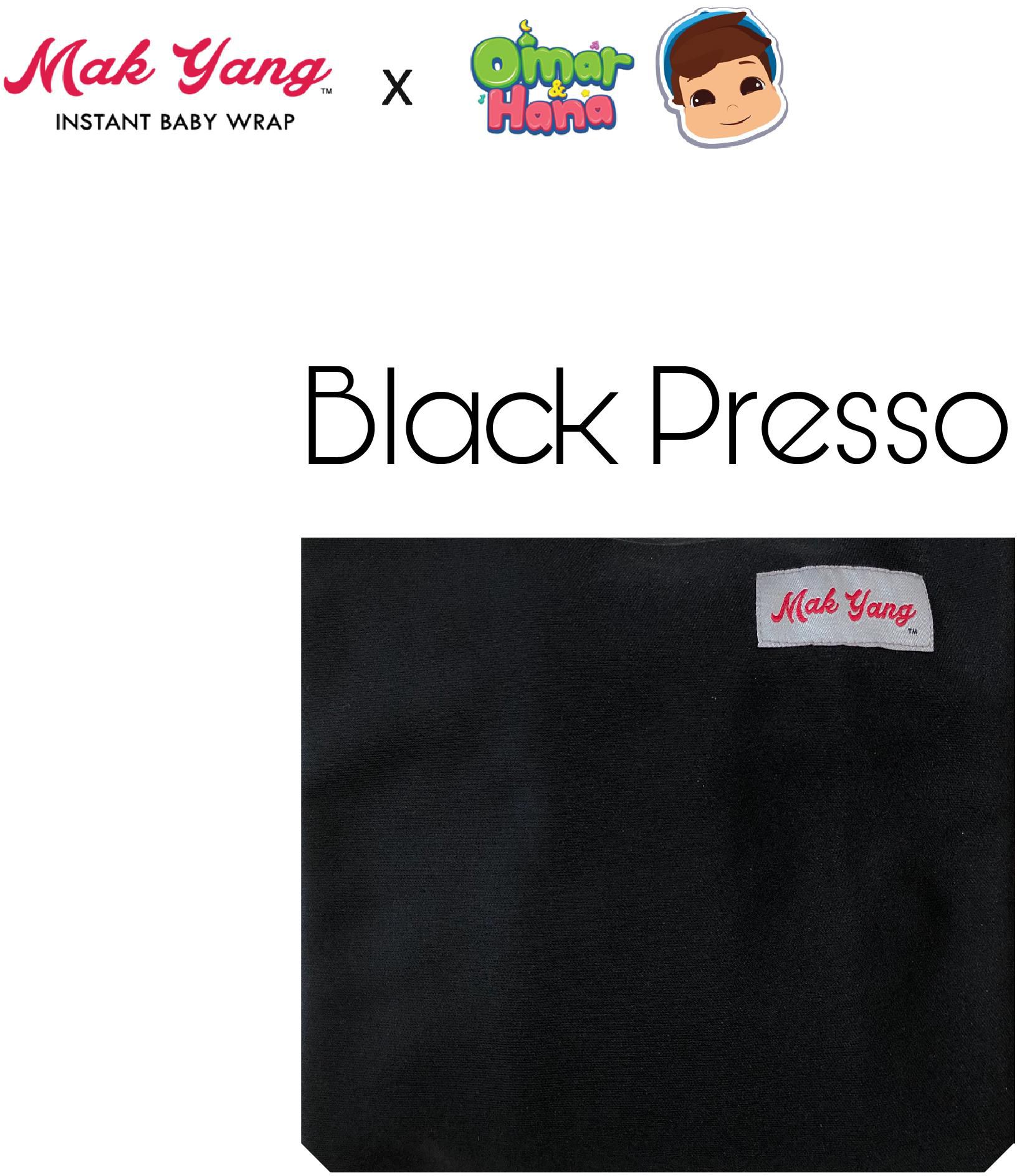 Makyang BWMY Black Presso Baby Wrap - 7 Sizes (Black)