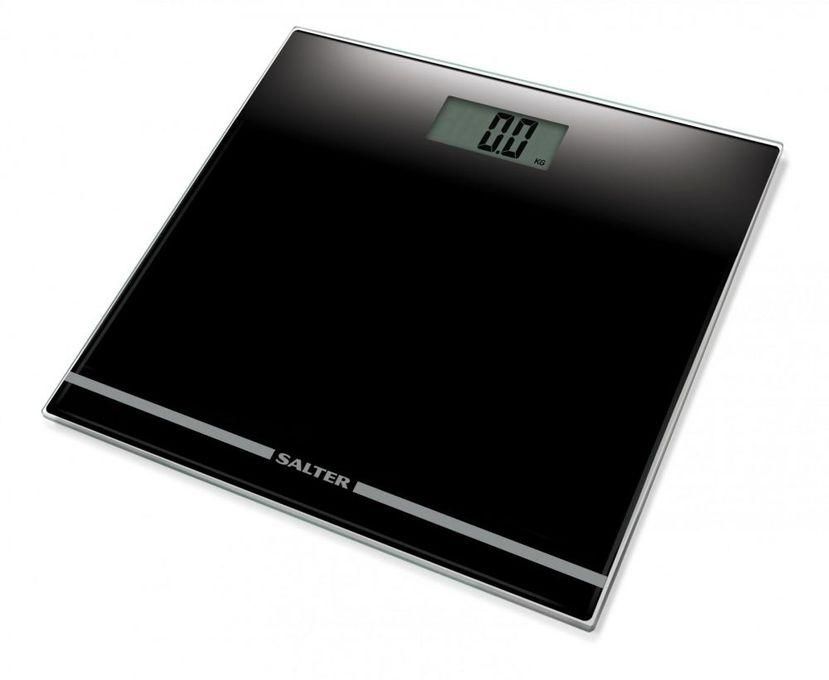 Salter 9205BK3R Large Display Glass Electronic Bathroom Scale - Black