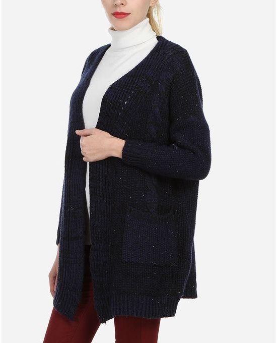 BLEND Knitted Cardigan - Navy Blue
