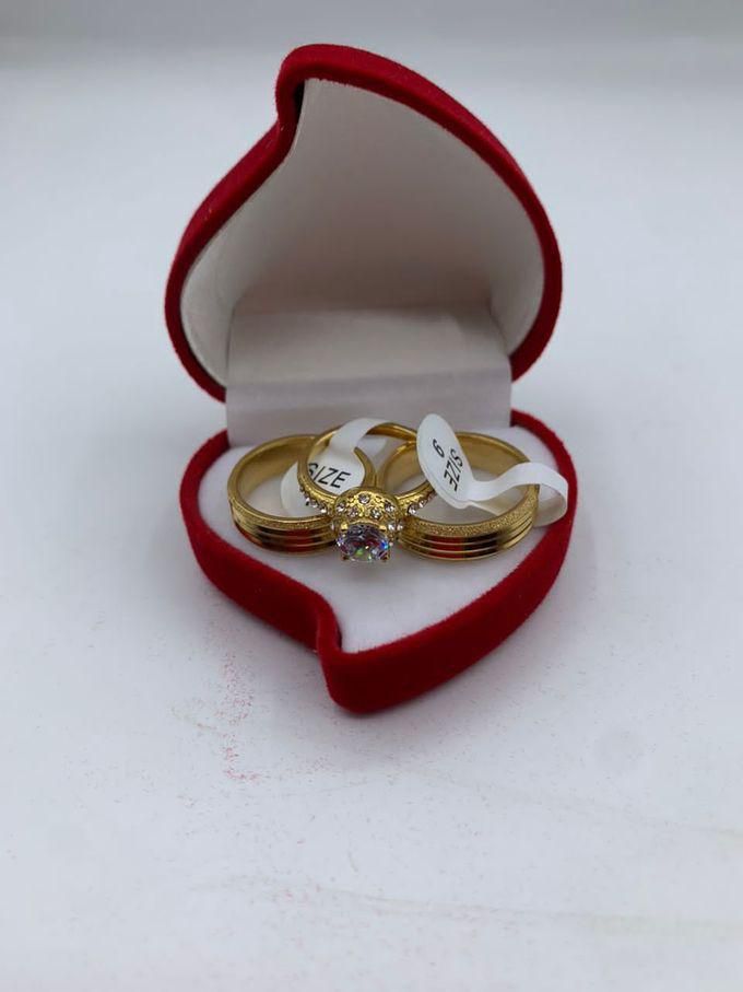 Wedding Ring Set Gold Plated Beautiful