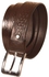 Big Pattern Leather Belt - Brown