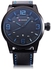 Curren 8241 Analog Dial Men's Sports Waterproof Leather Strap With Date Window Wristwatch - Blue