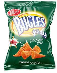 Tiffany Bugles Chili Flavoured Corn Snacks 125g