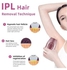 جهاز إزالة الشعر بالليزر بدون ألم ، نظام IPL 500000 نبضة ضوئية (أبيض)