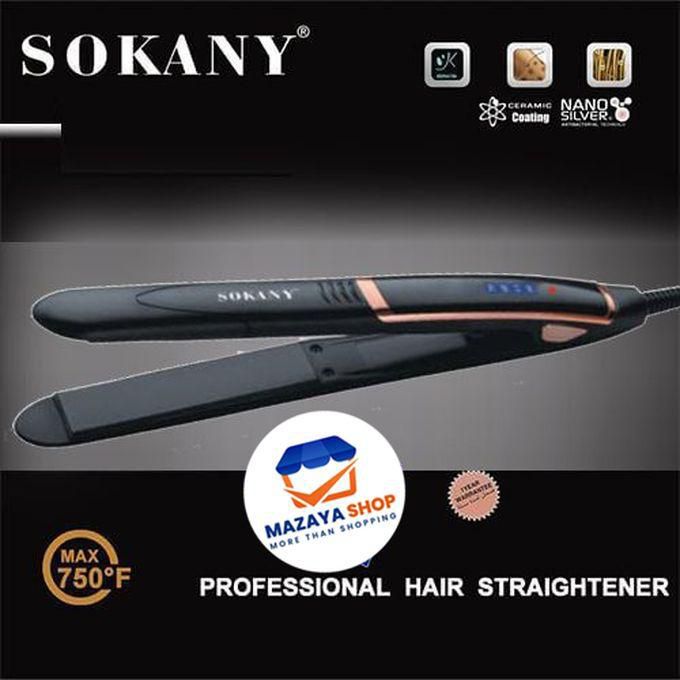 Sokany مكواة فرد الشعر تساعد على تشريب مادة البروتين او الفرد للشعر بسرعة 390