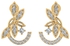 18 Karat Gold 0.32 Carat Diamond Delicate Stud Earrings