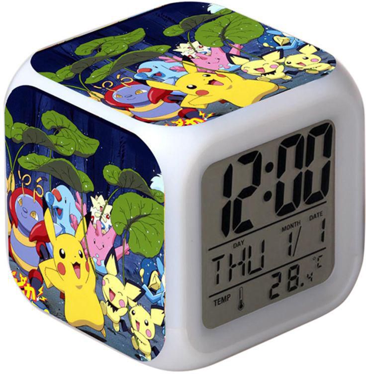 Pokemon Pikachu LED Digital Alarm Clock Multicolour