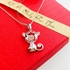 Magari New Exquisite Monkey Pendant Beating Heart Necklace (Silver)