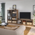 LANESUND TV storage combination - grey-brown 282x47x152 cm