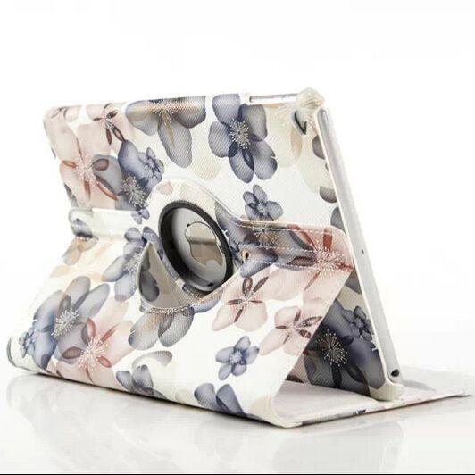 Happy Flowers 360 Swivel Stand Smart PU Leather Case for iPad Air 2/iPad 6