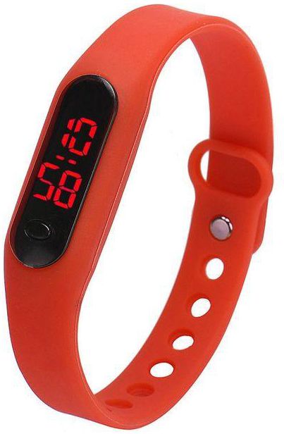 LED Digital Silicon Watch - Red