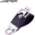 JASTER Hot Sell Metal Leather Keychain Pendrive