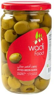 Wadi Food Pitted Green Olives - 625g