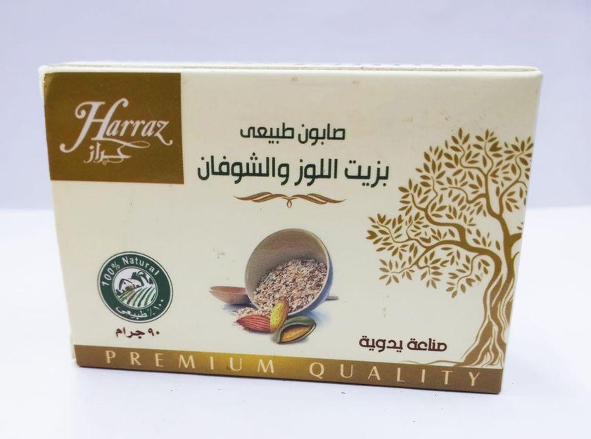 Harraz صابون طبيعي بزيت اللوز و الشوفان - ٩٠ جرام