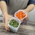 Reusable Plastic Food Containers For Fridge, Large Food Storage Container &6 Detachable Small Bins