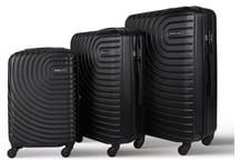 Para John Lightweight 3-pieces Abs Hard Side Travel Luggage Trolley Bag Set With Lock Unisex Hard Shell Strong