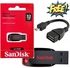 Sandisk 32GB Flash Disk Cruzer Blade, USB Drive+ OTG Cable