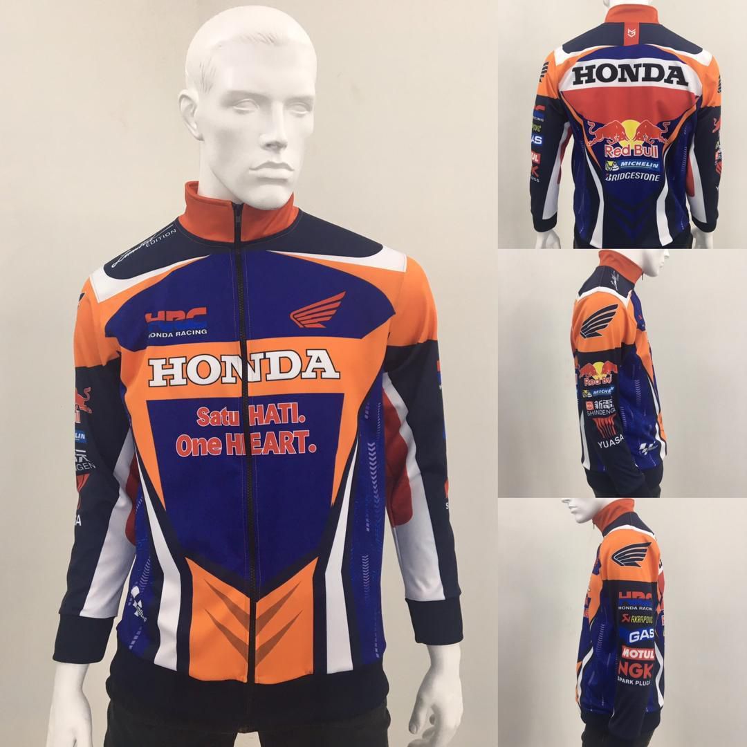 Honda Jacket Front Zip Hrc - 11 Sizes (As Picture)