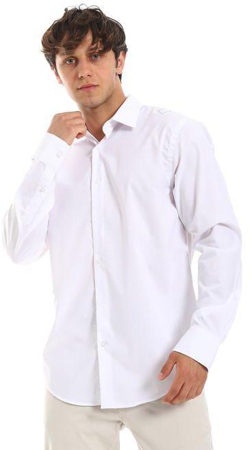 Andora Plain White Long Sleeves Classic Shirt