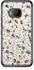 Floral HTC One M9 Case - Transparent Edge - White and Black