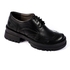 Mr Joe Chunky Semi Formal Lace Up Leather Shoes - Black