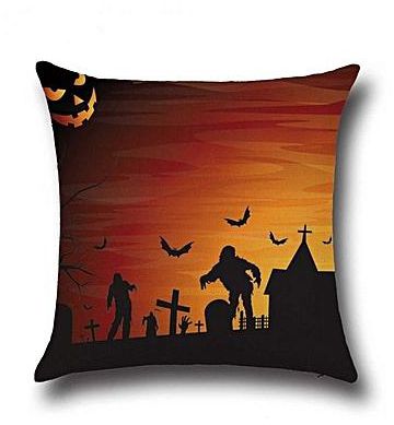 Magideal Halloween Square Pillowcase Sofa Waist Cushion Linen Cover Fashion Decor #5