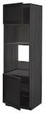 METOD Hi cb f oven/micro w 2 drs/shelves, black/Lerhyttan black stained, 60x60x200 cm - IKEA
