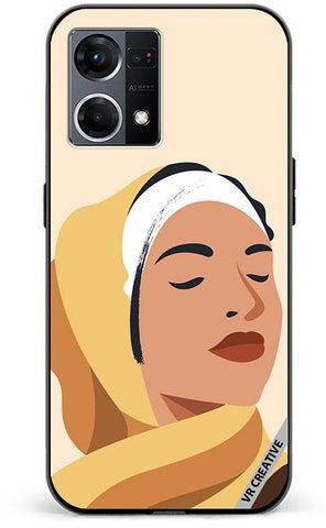 Protective Case Cover For Oppo Reno8 4G Cartoon Woman Shape Design Multicolour