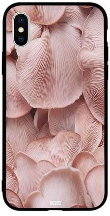 Skin Case Cover -for Apple iPhone X Light Pink Mushroom Design وردي فاتح بتصميم مشروم